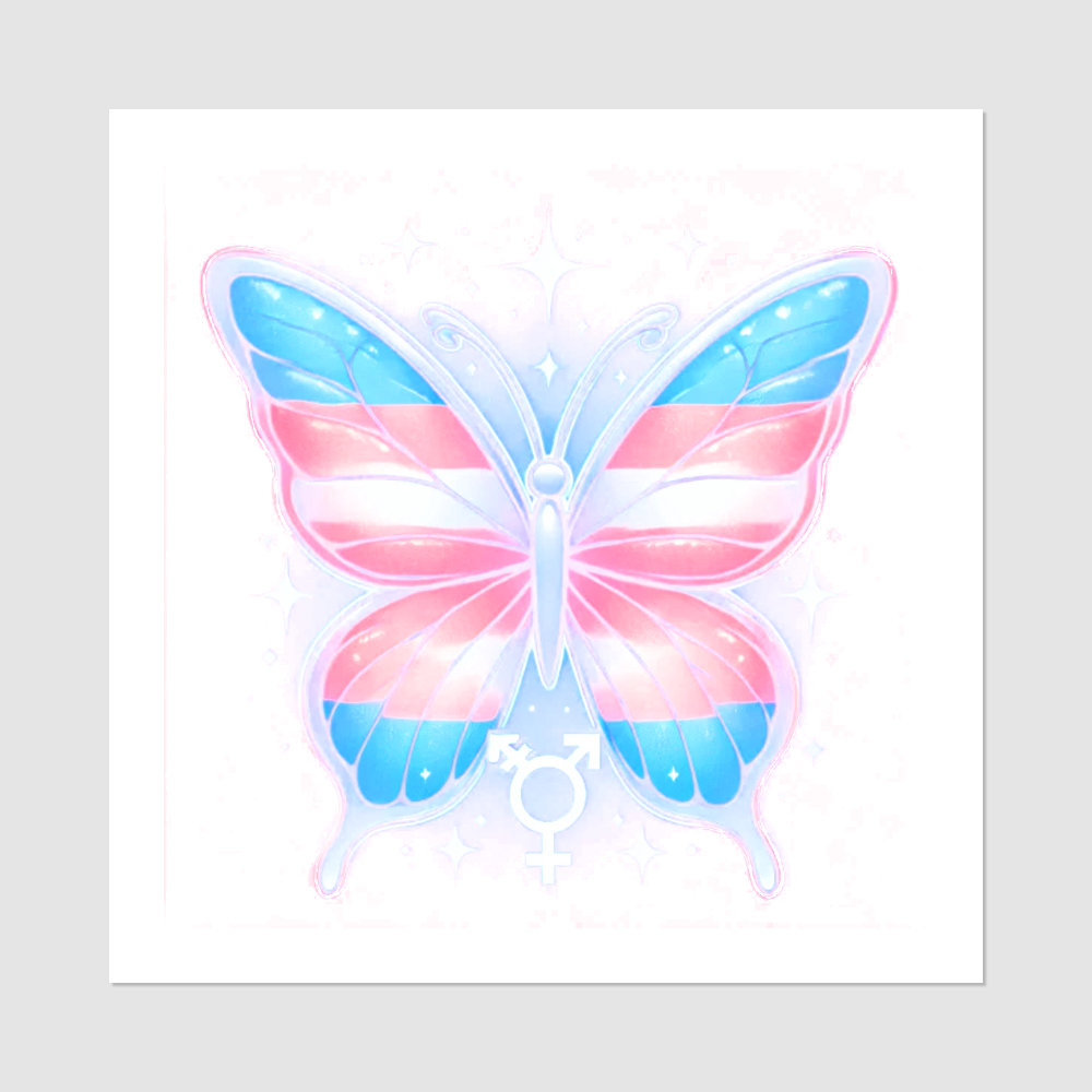 Trans Pride Butterfly Tattoo Design – alternate view 2