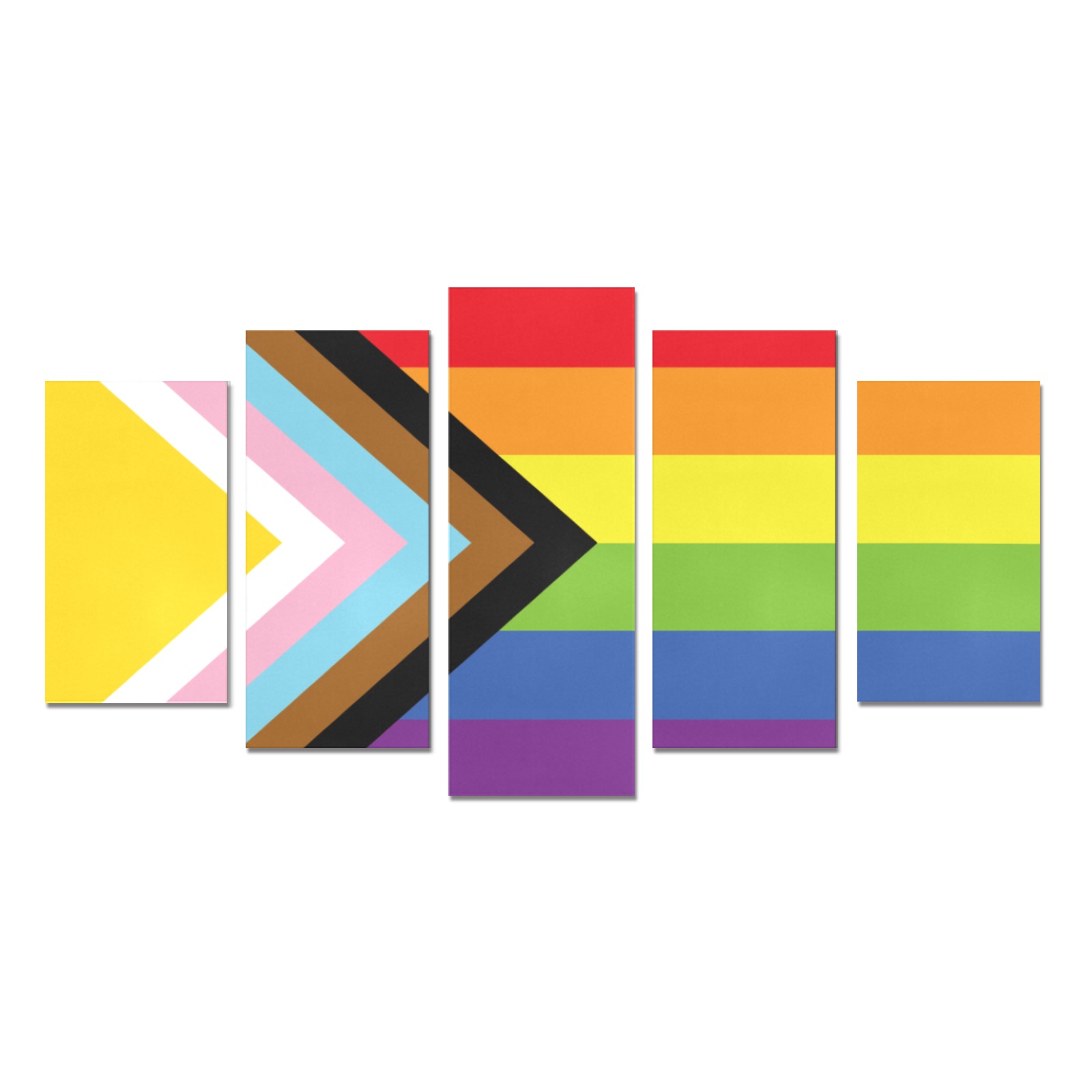 Progress Pride Flag Canvas Wall Art Set – alternate view 3