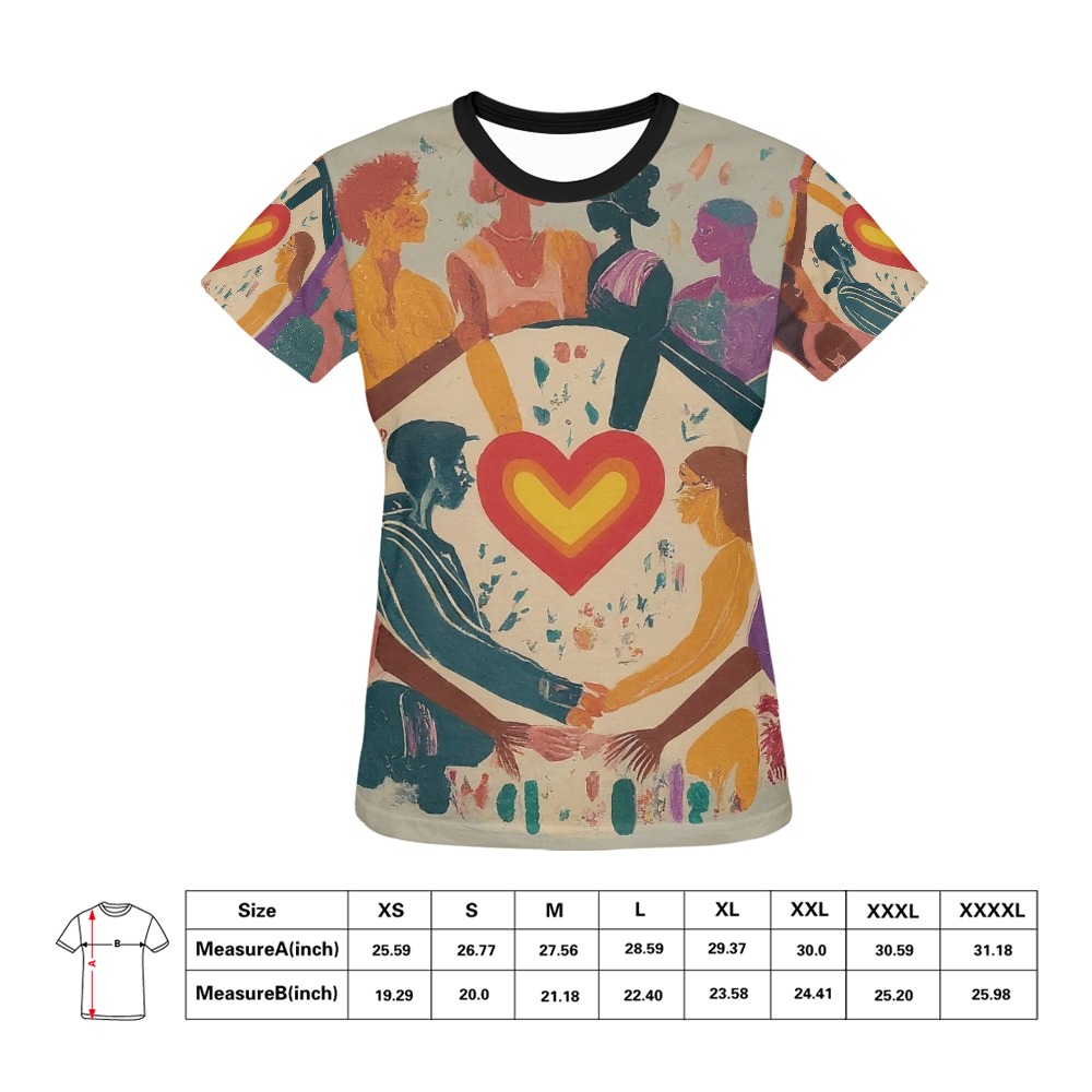 Heartfelt Embrace Unity T-Shirt