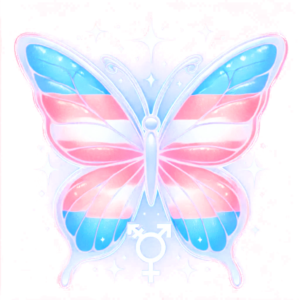 Transgender Pride Butterfly Temporary Tattoo