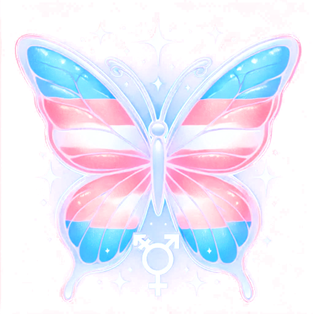 Transgender Pride Butterfly Temporary Tattoo