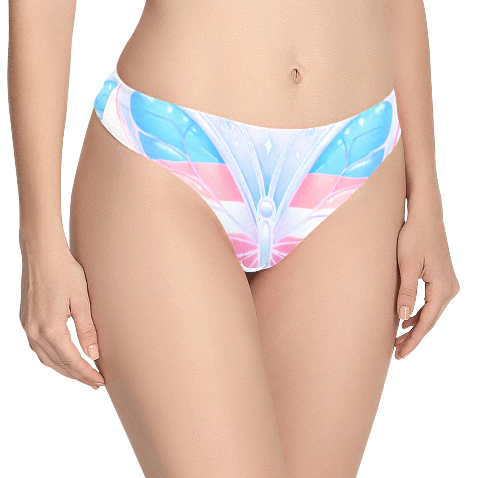 Trans Pride Butterfly Thong
