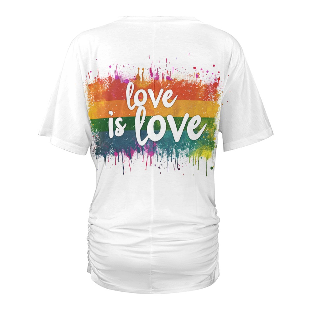 Love Is Love Rainbow V-Neck Pride Shirt